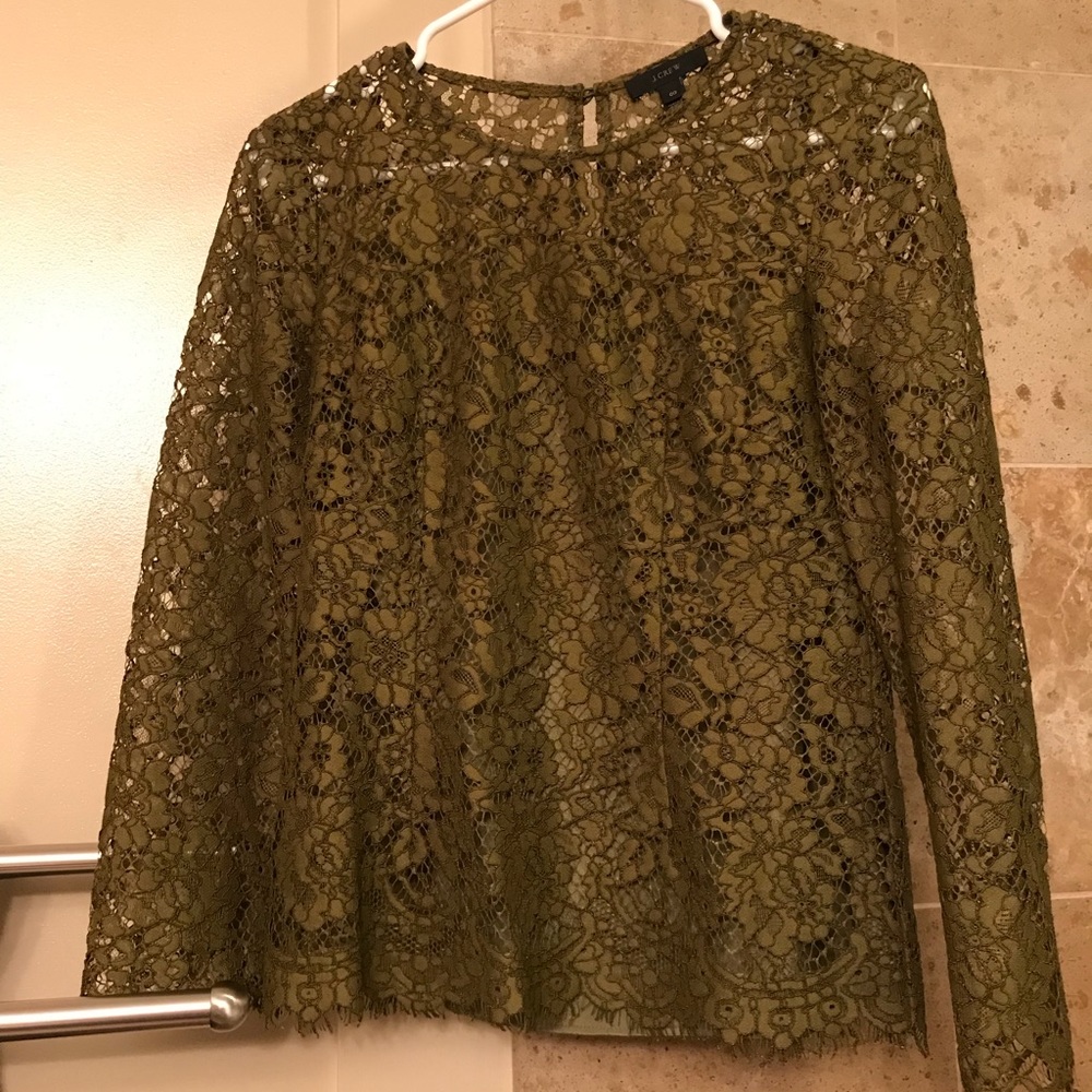 J.Crew Lace Top with Built-In Cami